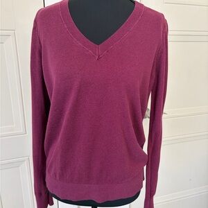 Banana Republic V-Neck Sweater - Burgundy